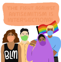 The Fight Against Anti Semitism Is Intersectional Sticker - The Fight Against Anti Semitism Is Intersectional Anti Semitism Stickers