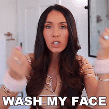 Wash My Face Shea Whitney GIF - Wash My Face Shea Whitney Clean My Face GIFs