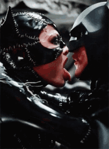 catwoman kiss licking batman
