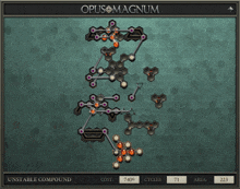 a screenshot of opus magnum showing a map of a compound