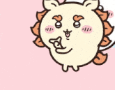 a cartoon drawing of a hedgehog with a claw hanging from its head