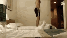 Jumping Into Bed Ready For Bed GIF - Jumping Into Bed Ready For Bed Backflip Into Bed GIFs