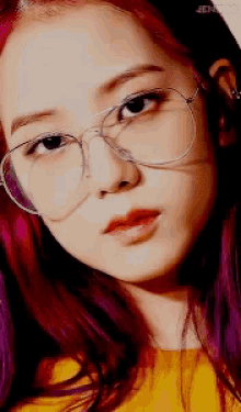 Kimjisoo Purplesoo GIF - Kimjisoo Purplesoo Glasses GIFs