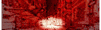 a drawing of an alleyway with a red light coming out of the corner
