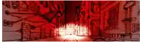 a drawing of an alleyway with a red light coming out of the corner