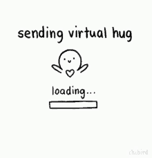 sending virtual hug heart loading hug sent