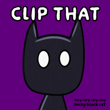 clip that very very very very lucky black cat poster