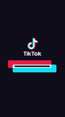 a black background with a tiktok logo and a loading bar