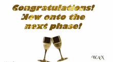 congratulations now onto the next phase with two glasses of wine