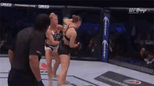 Holly Holm Ronda Rousey GIF - Hollyholm Rondarousey Ufc GIFs