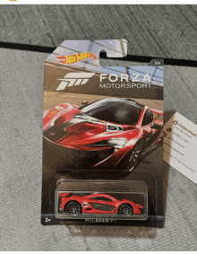 a hot wheels forza motorsport red mclaren p1