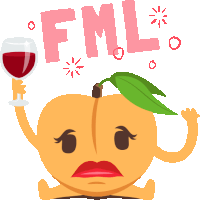 Fml Peach Life Sticker - Fml Peach Life Joypixels Stickers