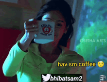 Bhibatsam Ileana GIF - Bhibatsam Ileana Coffee GIFs