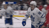 a toronto maple leafs hockey player wearing number 16
