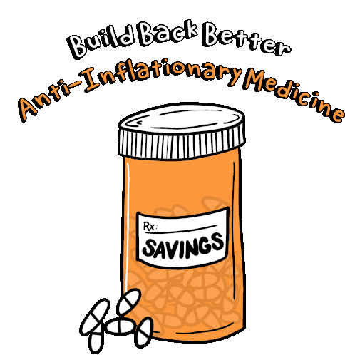 Build Back Better Prescription Drugs Sticker - Build Back Better Prescription Drugs Anti Inflammatory Medicine Stickers