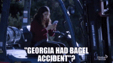 Superstore Amy Sosa GIF - Superstore Amy Sosa Georgie Had Bagel Accident GIFs