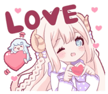 sheep girl kawaii love anime cute
