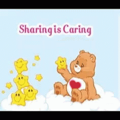 sharing is caring gif