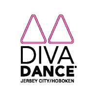 the logo for diva dance jersey city / hoboken is a pink and black logo .