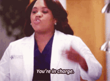 Greys Anatomy Miranda Bailey GIF - Greys Anatomy Miranda Bailey Youre In Charge GIFs