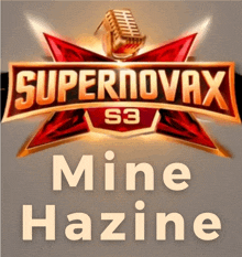 a logo for supernovax s3 mine hazine with a microphone in the center