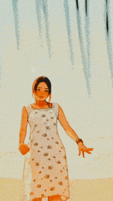 a drawing of a woman in a dress with the words honey bee above her