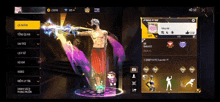a screenshot of a free fire game with a man standing in the middle of a circle