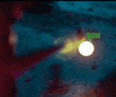 a blurred image of a street light with the price of $ 44560