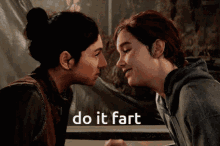 Do It Fart Lesbian GIF