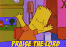 Praise The Lord Bart Simpson GIF - Praise The Lord Bart Simpson The Simpsons GIFs