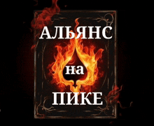 a book cover with a flame and the words " alliance na pike "