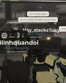a screenshot of a video game that says ' i am a lead agent '