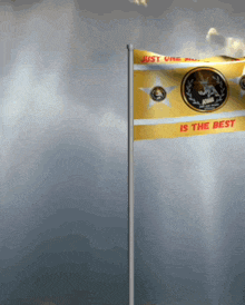 a flag that says just one job is the best