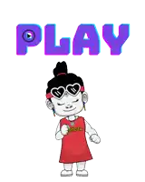 a cartoon girl wearing sunglasses and a shirt that says ' zhotci ' on it