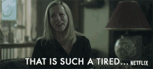 That Is Such A Tired Tired Excuse Laura Linney GIF - That Is Such A Tired Tired Excuse Laura Linney Wendy Byrde GIFs