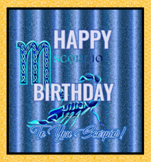 Happy Birthday Scorpio GIF