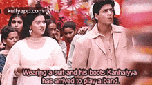 Wearing A Suitand His Boots Kanhaiyyahas Arrived To Playaband..Gif GIF - Wearing A Suitand His Boots Kanhaiyyahas Arrived To Playaband. Shah Rukh Khan Person GIFs