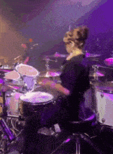 Paulina Villarreal Pau Drumming GIF - Paulina Villarreal Pau Drumming The Warning Rock Band GIFs