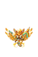 a cartoon drawing of a bird with wings