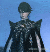 a screenshot of a video game shows a woman in a black cape and gloves