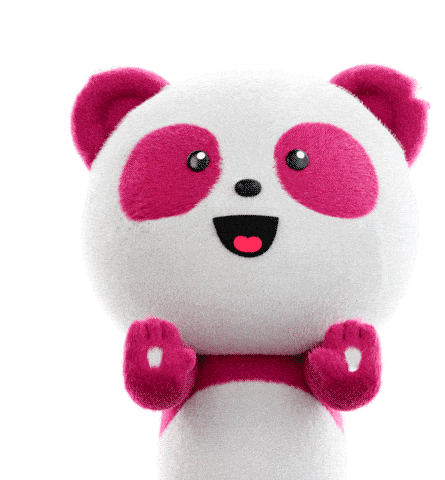 Pink Panda Sticker - Pink Panda Stickers
