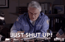 Just Shut Up Stop Talking GIF - Just Shut Up Stop Talking Be Quiet GIFs