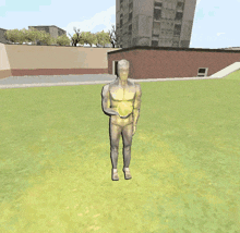 a computer generated image of a robot standing in a field