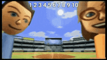 a video game screen shows the numbers 1 2 3 4 5 6 7 8 9 10 on it