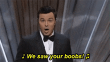 We Saw Your Boobs Seth Macfarlane Oscars GIF - We Saw Your Boobs Seth Macfarlane Oscars Seth Macfarlane Boobs GIFs