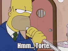 Hmm... Torte GIF - Homer Simpson Torte Hmm GIFs