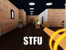 a screenshot of a video game that says stfu on the bottom