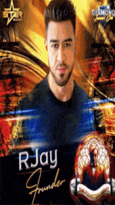 a man with a beard and the name rjay founder