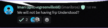 a screenshot of a conversation between imari and maribros at 7:57 pm