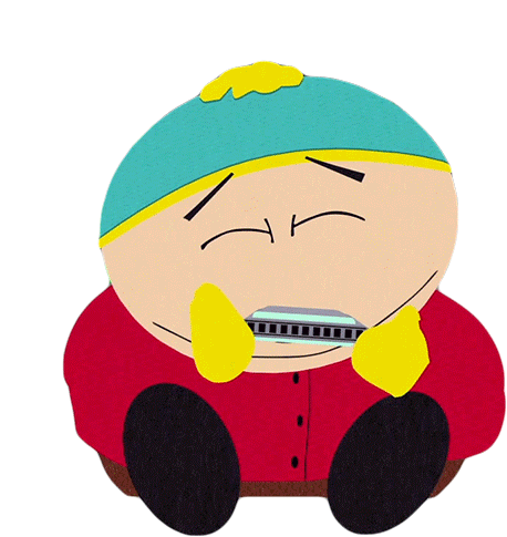 Playing Harmonica Eric Cartman Sticker - Playing Harmonica Eric Cartman South Park Stickers